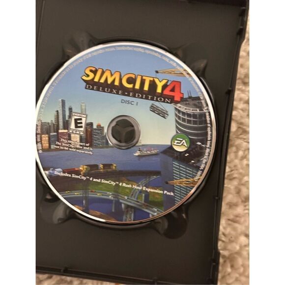 Nice 2008 The SimCity Box - PC  - 4 Disk Set Used Condition - Picture 7 of 13